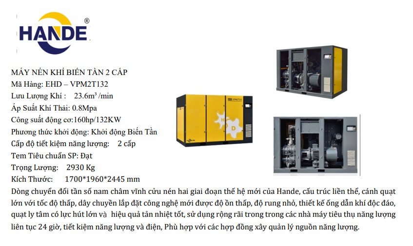 MÁY NÉN KHÍ BIẾN TẦN 2 CẤP