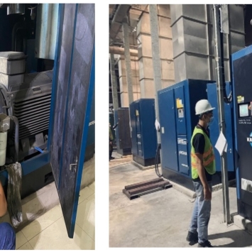 Bảo Dưỡng Hệ Thống 4 máy nén Kaisan